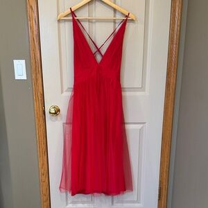 Luxxel Vibrant Red Backless Dress